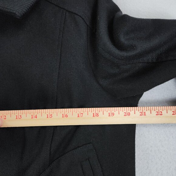 Halogen Jacket Womens Large Black Wool Blend Full Zip Bomber Classic Casual - Picture 4 of 12